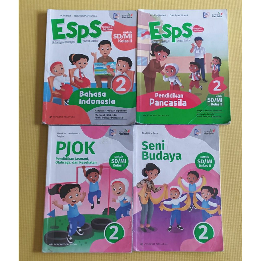 ESPS pancasila bahasa indonesia pjok Seni budaya kurikulum Merdeka erlangga kelas 2
