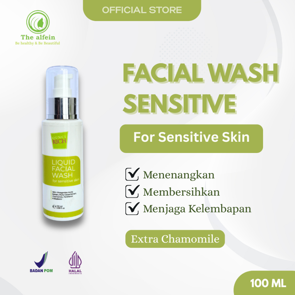 Facial Wash For Sensitive Skin - Qunci Rich by The Alfein Clinic | Pembersih Wajah untuk Kulit Sensi