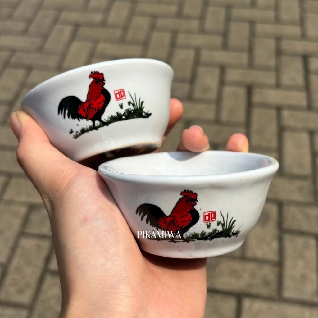 1 PCS MANGKOK KERAMIK MINI KUKURUYUK  mangkok saus mangkok kecil mangkok mini mangkok lucu