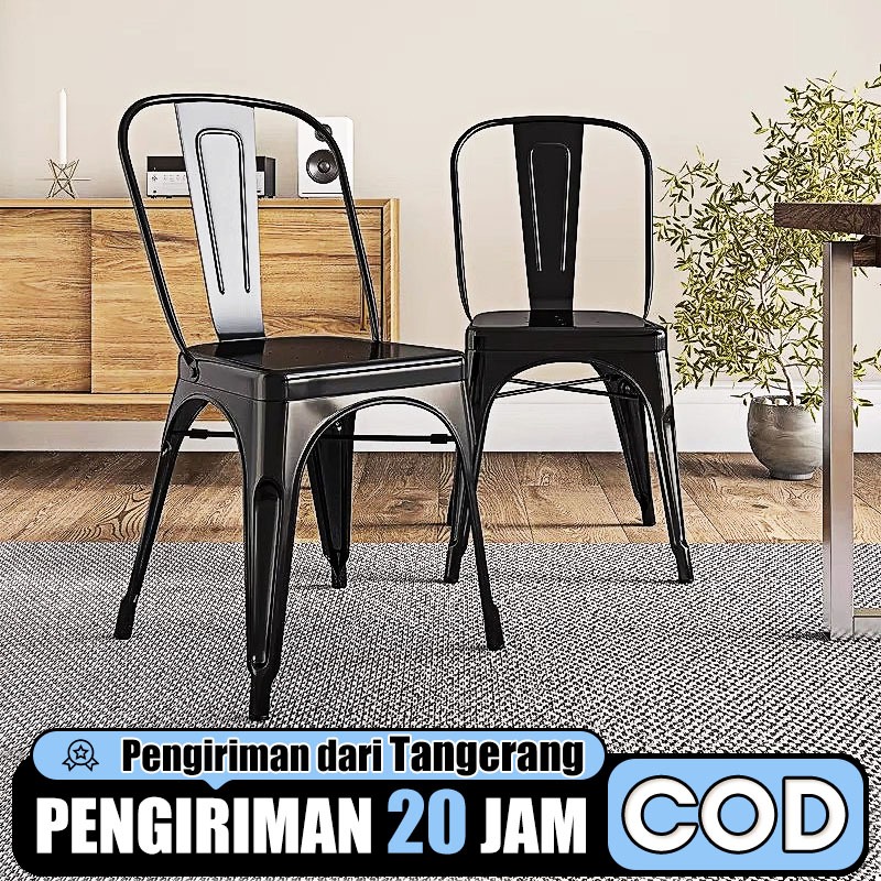 Toko Cimeng - Kursi Bar Besi / Kursi Cafe / Kursi Makan / Kursi Persegi Tinggi / Kursi Outdoor