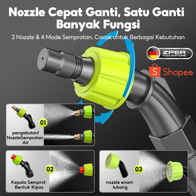 Zper Mesin Semprotan Tanaman Elektrik Tangki Semprot Pertanian Elektrik Sprayer Elektrik 18 Liter