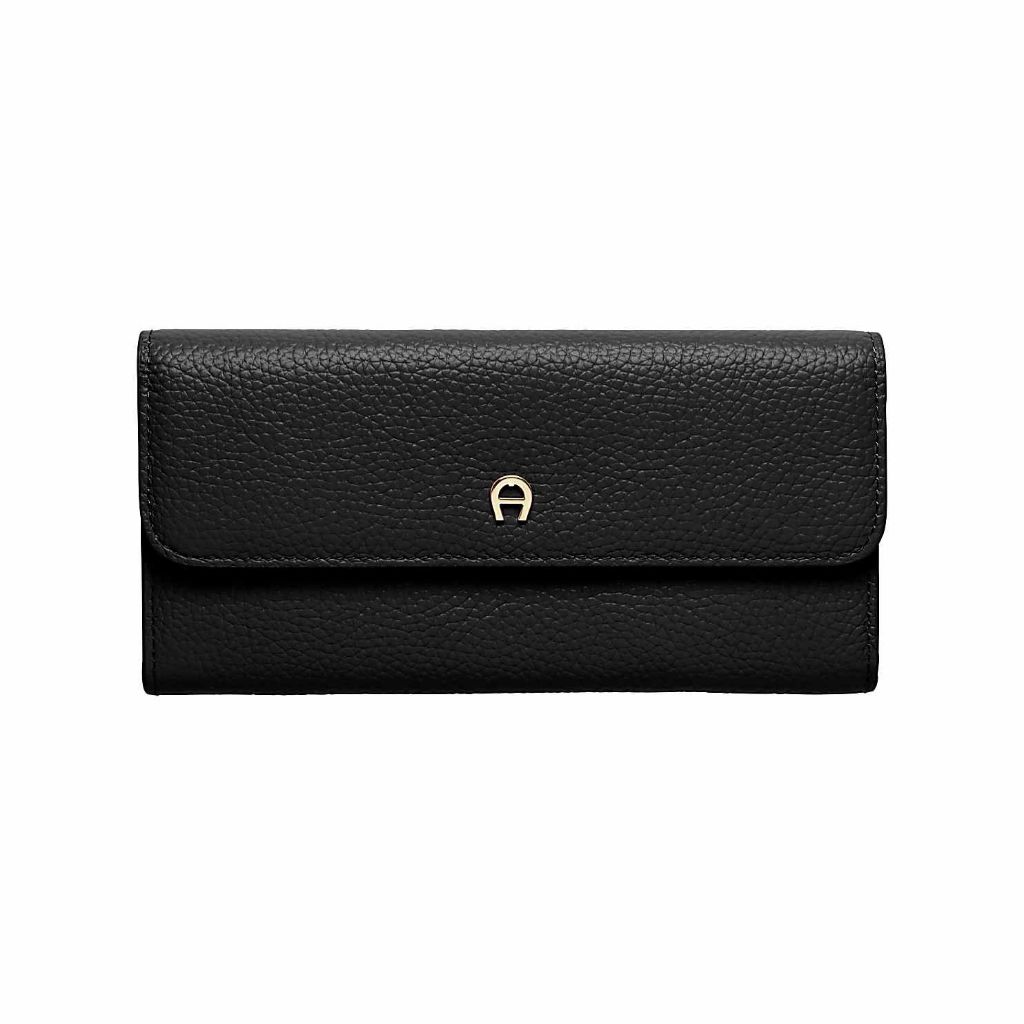 Dompet Wanita Aigner Long Wallet Elma Black