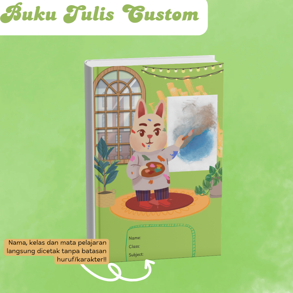 

Buku Tulis Painter Custom Nama+Kelas+Mata Pelajaran | Buku Tulis Anak Custom