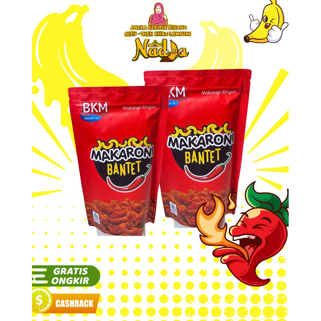 

Makaroni Bantet BKM 100 Gram | Keripik Nadia
