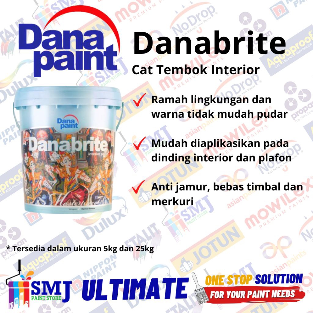 Cat Tembok Interior DANA PAINT DANABRITE Tinting ukuran 4kg