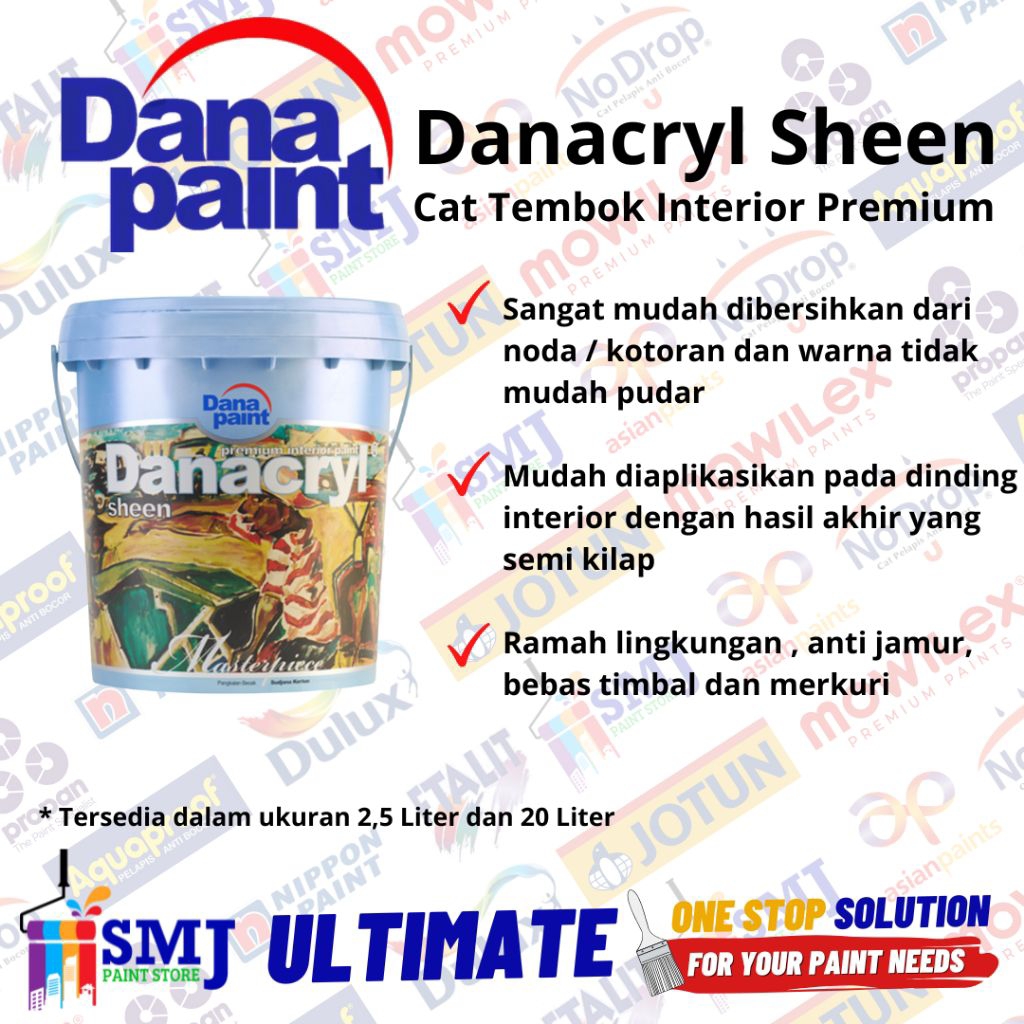 Cat Dinding Premium Interior DANA PAINT DANACRYL SHEEN 2,5L