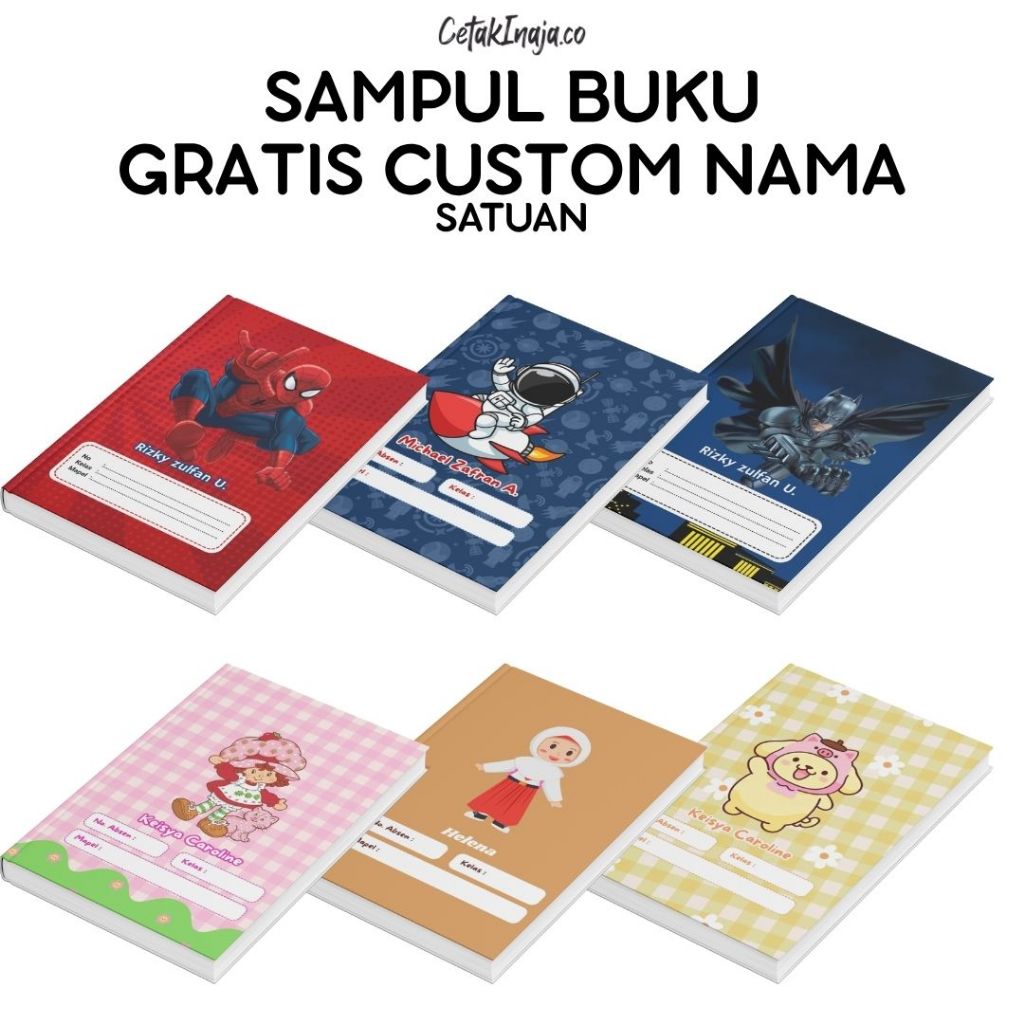 

Sampul Buku Tulis Custom Nama Satuan Tema cowo cewe
