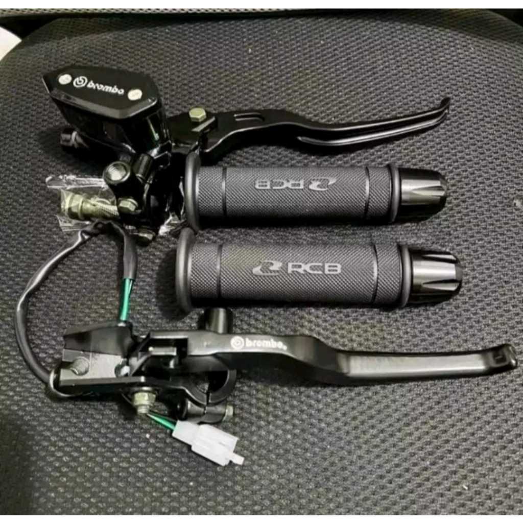 PAKET HANDLE MASTER REM OVAL MODEL RCB PLUS HANDGRIP RCB ORIGINAL UNTUK VARIO BEAT SATRIA FU RX KING