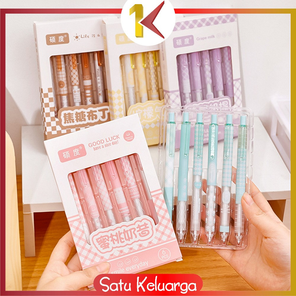 

EC SK-A69 Pulpen ST Set 6IN1 Motif Bunga 0.5MM / Pena Mekanik Alat Tulis Perlengkapan Sekolah / Retractable Pen Karakter Set / Pulpen Cetek Import