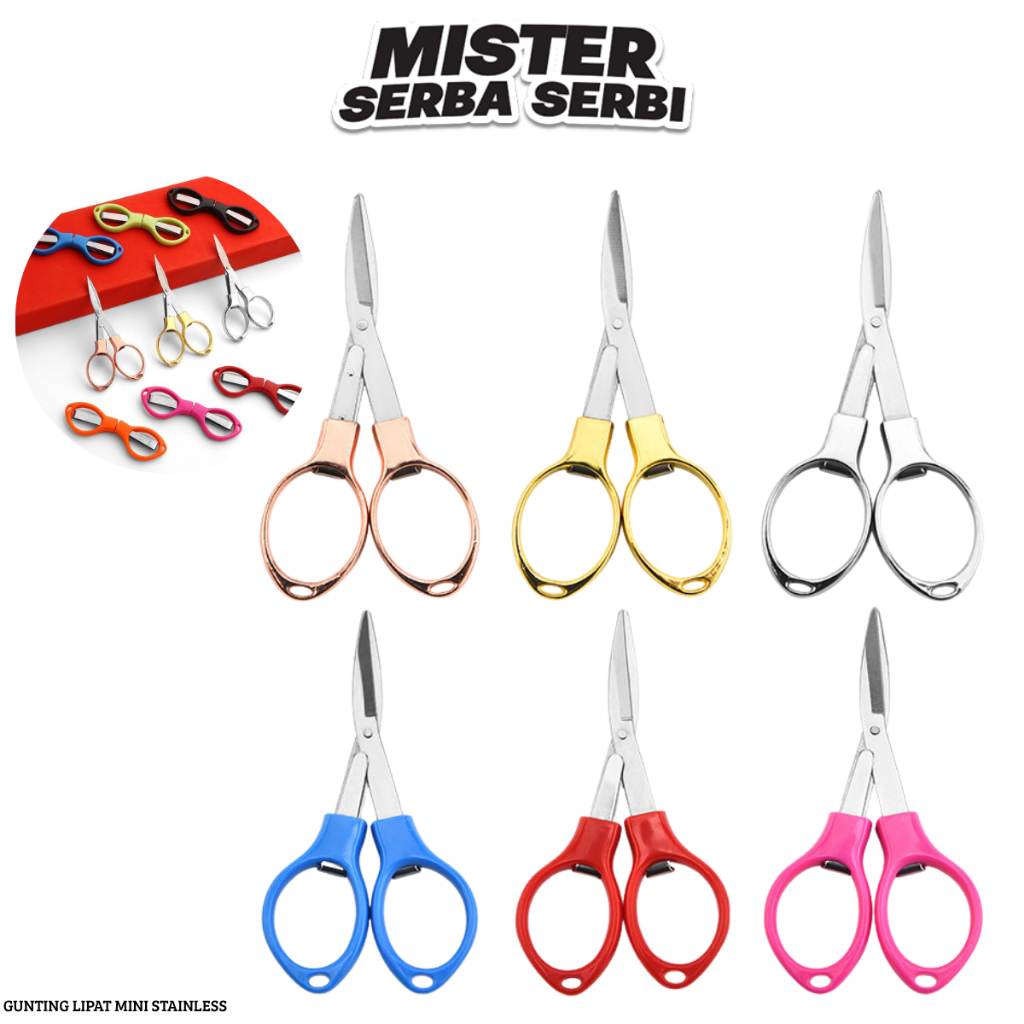 

MSS GUNTING LIPAT MINI STAINLESS H738 STEEL FOLDING PORTABLE POCKET SCISSORS GUNTING KAPAS
