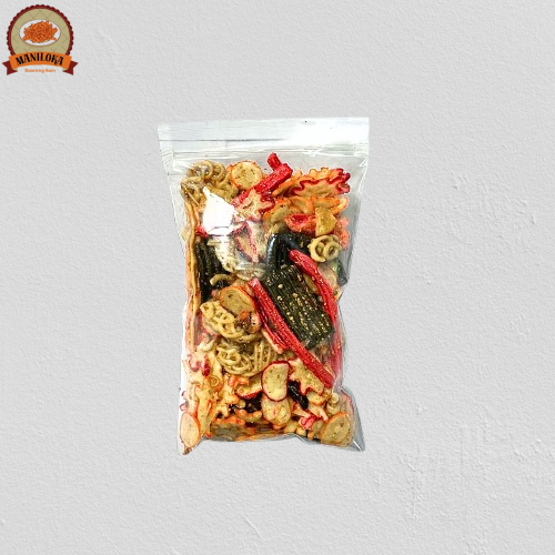 

Kerupuk Seblak Kering Campur Mix Bumbu Kacang Original 150gr Lotek