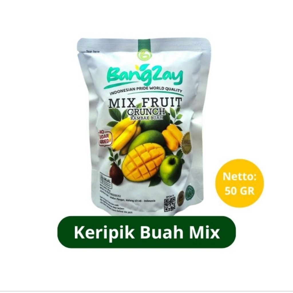 

Mix Fruit Crunch Bangzay Keripik Buah Mix 50 g