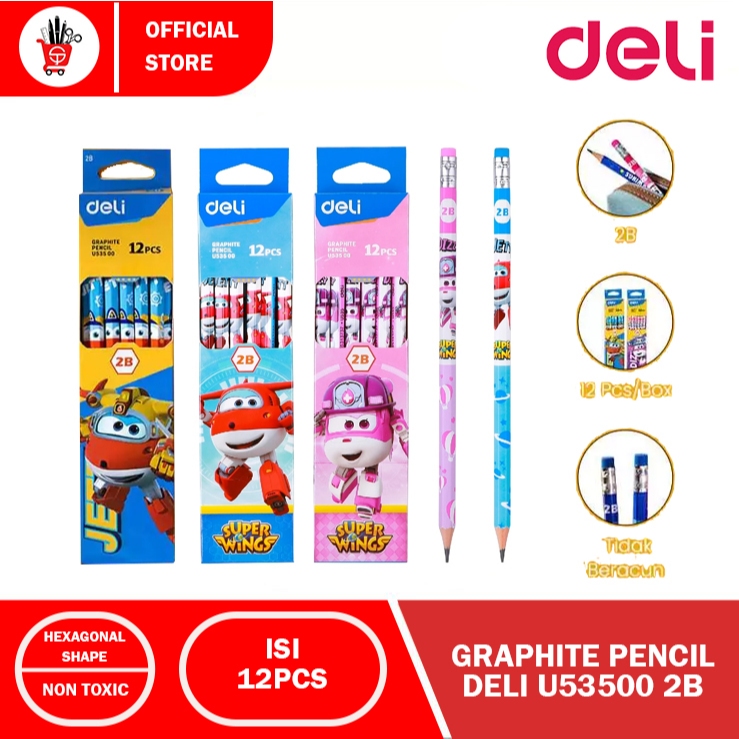 

GRAPHITE PENCIL | PENSIL DELI U53500 2B (12PCS)