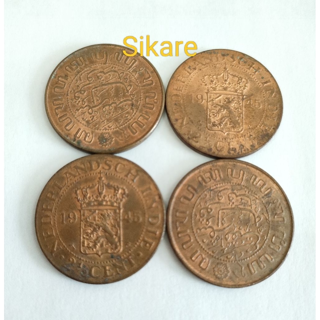 Koin Benggol 2,5 Cent 1945 Luster AUNC Koin kerokan masuk angin