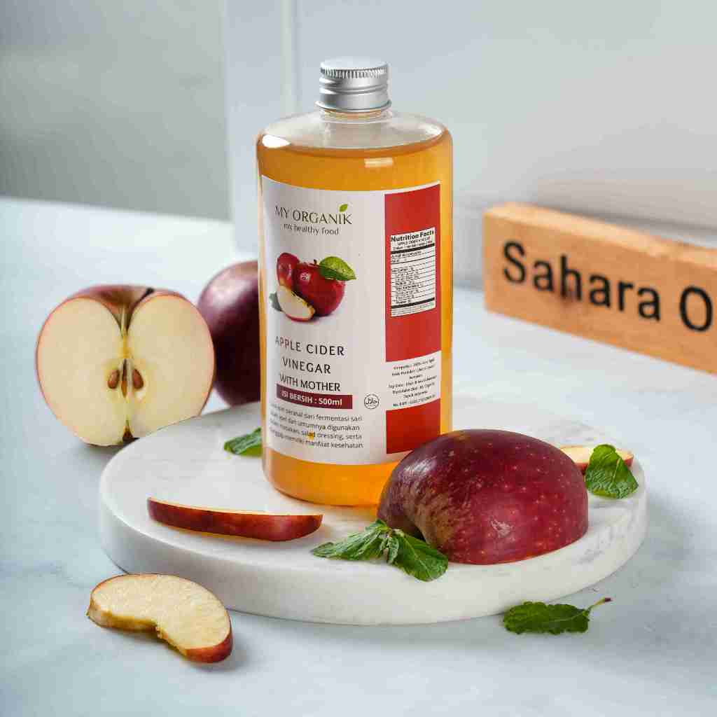 

My Organik Cuka Apel Original Organik 500ML Apple Cider Vinega With Mother Cuka Sari Apel