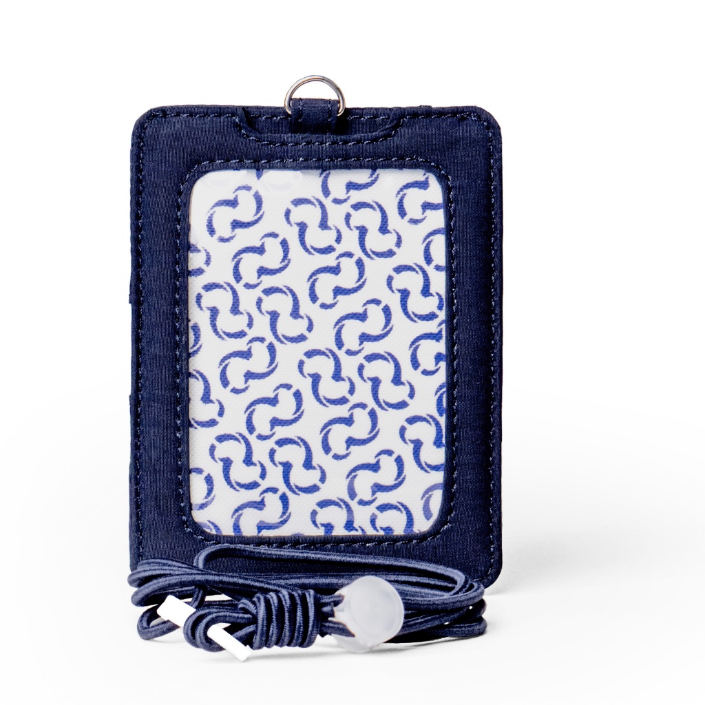 

Wallts Orient Navy - Lanyard Name Tag Id Card Pria Wanita Portrait/vertikal Landscape/horizontal