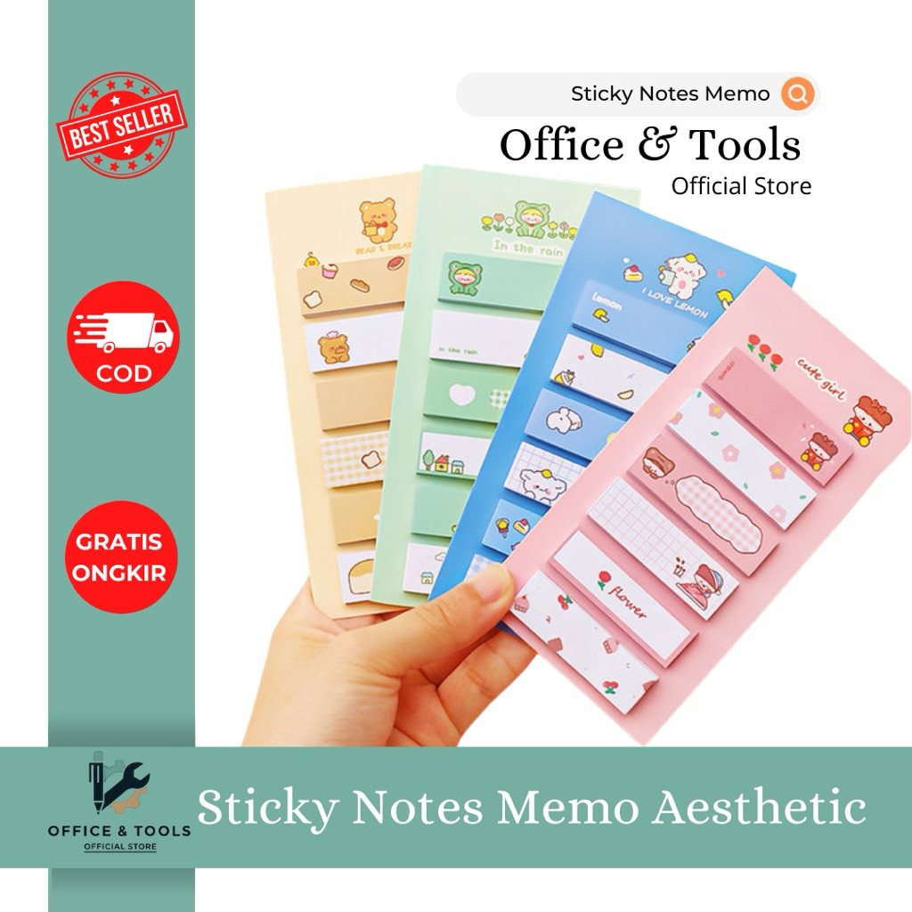 

Sticky Notes Memo Aesthetic Lucu Set Karakter Sticky Note Estetik Tempel Pastel Office & Tools
