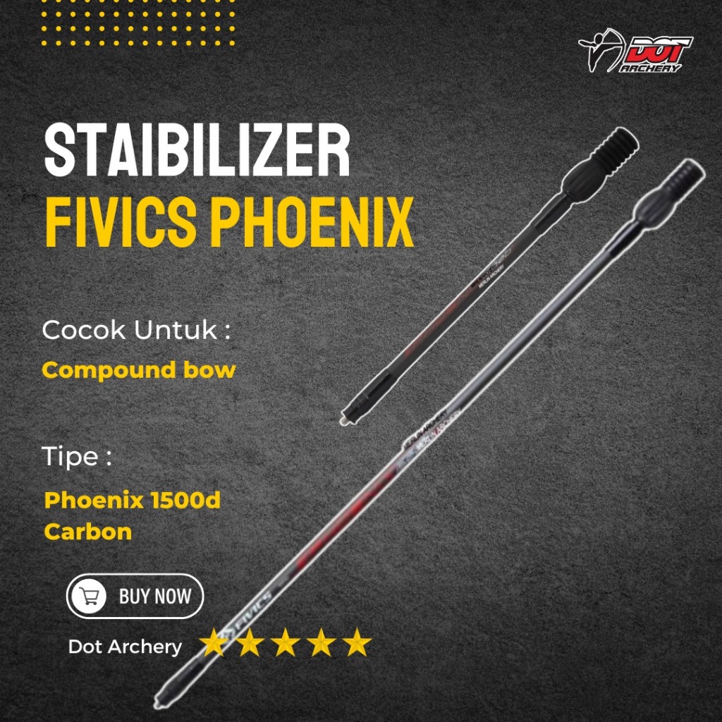 Stabilizer Panahan Fivics Phoenix 1500D | Peredam Getaran Busur Compound | Aksesoris Panahan