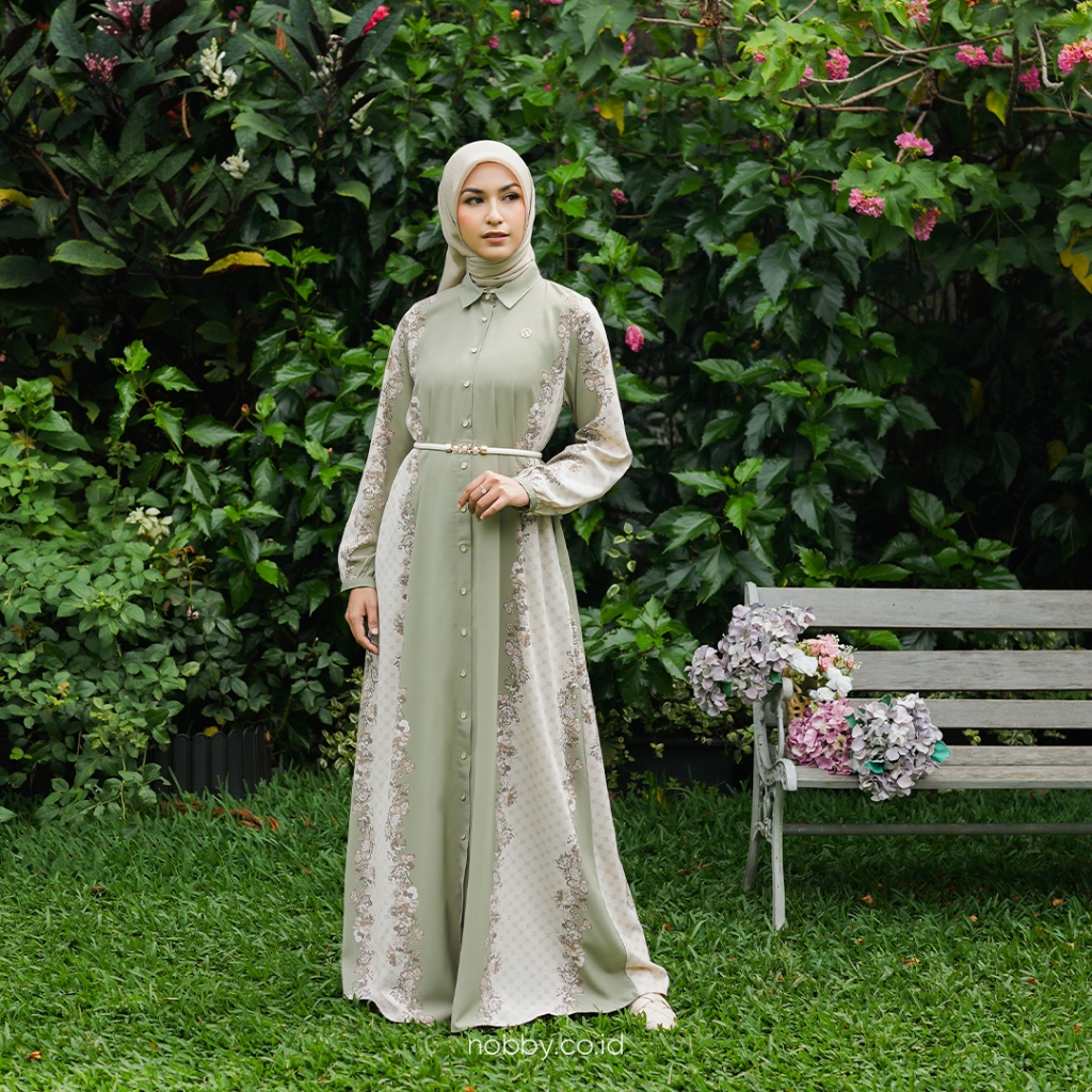 Lestari Dress Gamis Muslim Terbaru Bahan Romario by Nobby