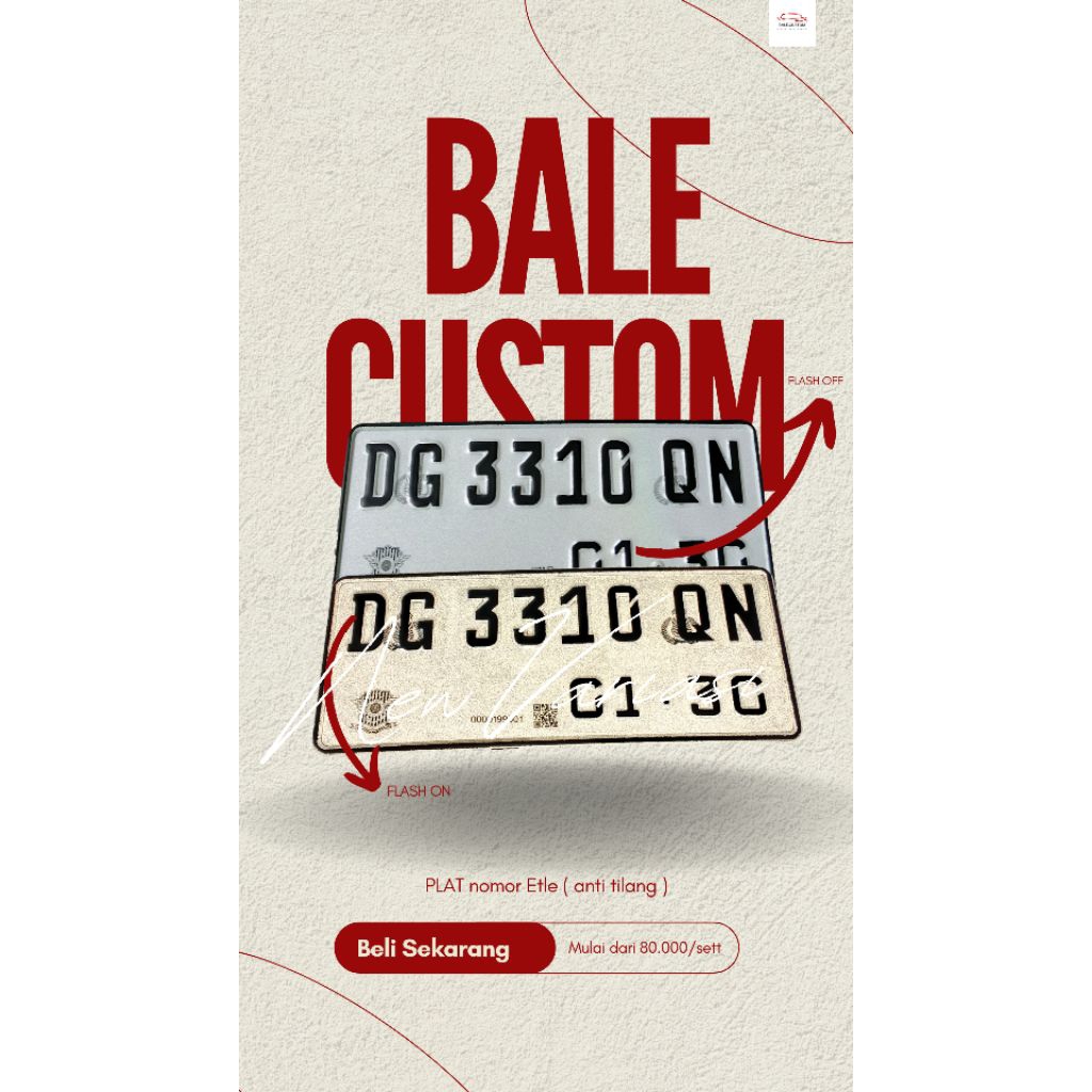 PLAT NOMOR MOTOR BARCODE REFLEKTIF