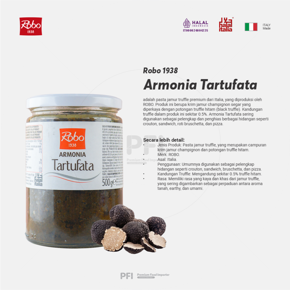 Happyyummy Robo Truffle Paste (Saus Tartufata Cream Jamur) 500G - Pasta Truffle