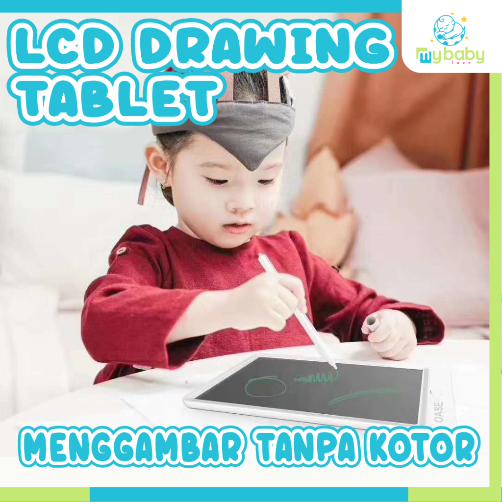 LCD TABLET DINO KARAKTER EDUKASI ANAK / DRAWING WRITING TABLET Belajar Sekolah / Papan Tulis Digital