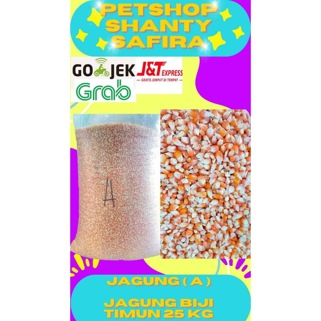 JAGUNG KRISTAL BIJI TIMUN 25 KG/JAGUNG KRISTAL JOS/JAGUNG SUPER JAGUNG UNGGAS MERPATI/AYAM/ KHUSUS G