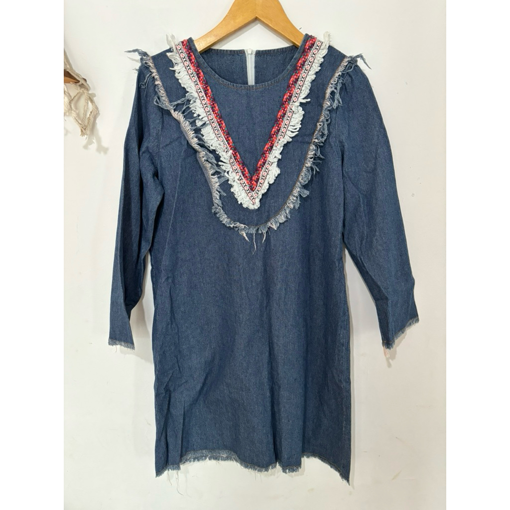 Kemeja blazer outer tunik dress vest jeans denim bohemian