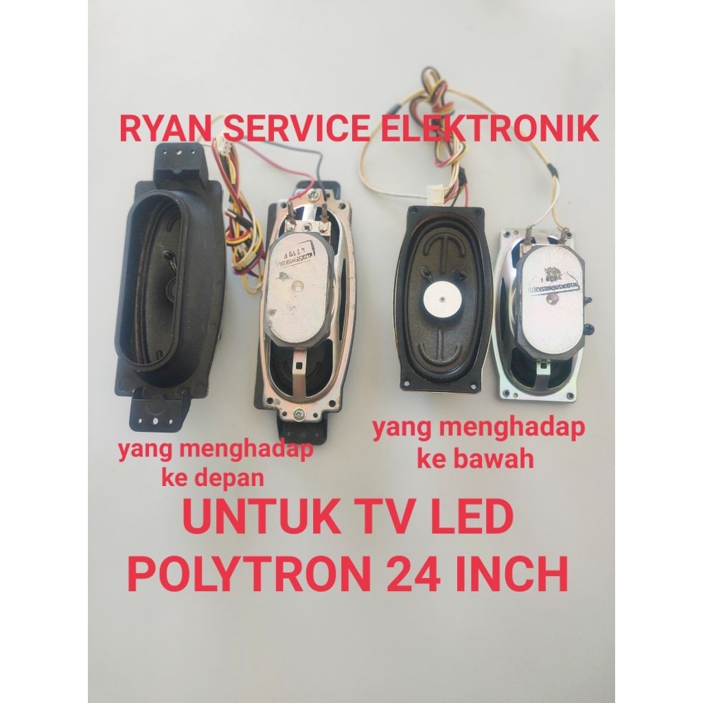 SEPASANG SPEAKER TV LED POLYTRON 24 INCH