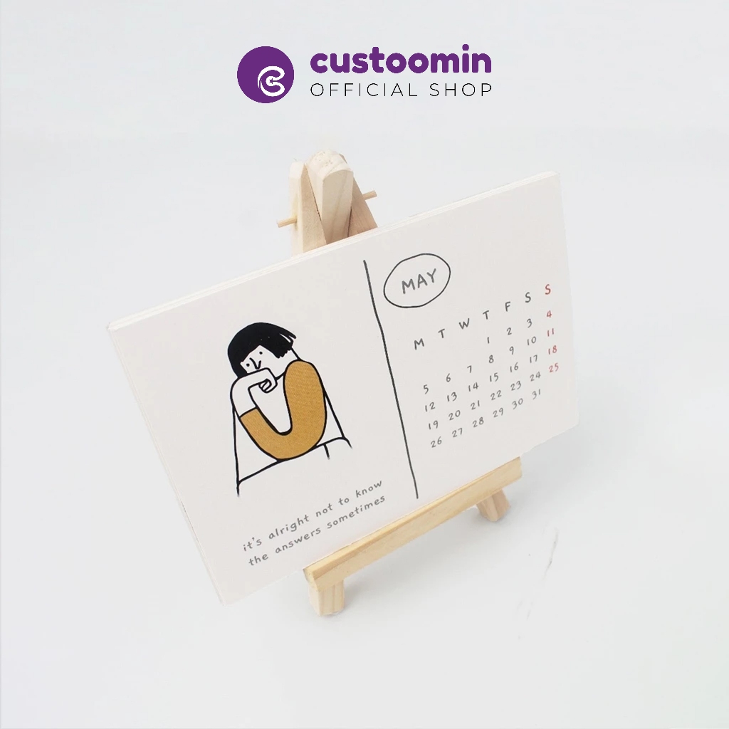 

Kalender 2026 | Decoration Calendar | A6 Size | Easel Stand Landscape Calendar | Custoom.in