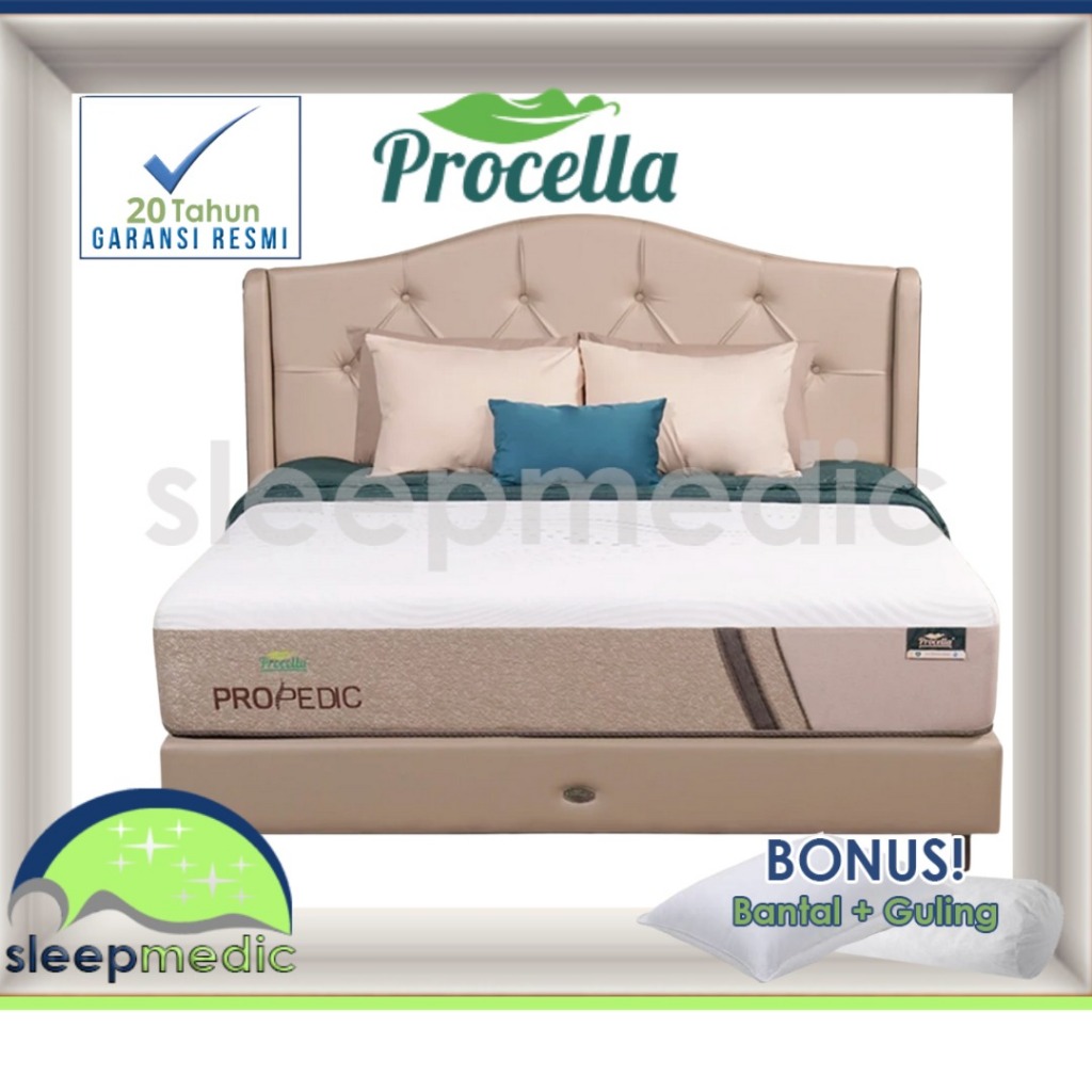 PROCELLA SpringBed PROPEDIC Pocket Spring Latex Orthopedic Firm ( KASUR / FULL SET ) ukuran 100x200 