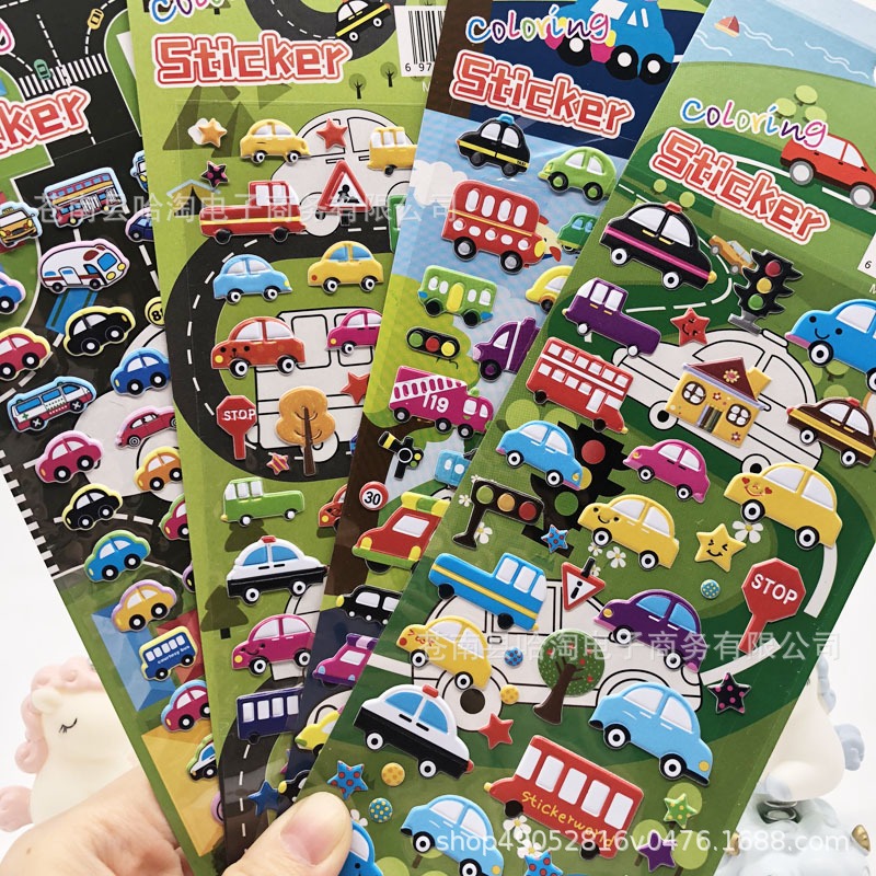 

Stiker Timbul 3D Mainan Tempel Untuk Anak Motif Karakter Lucu