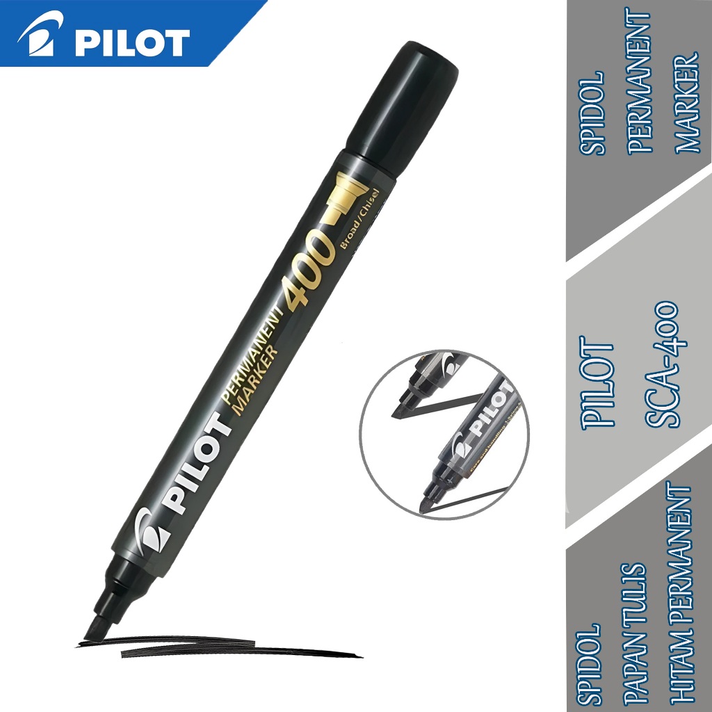 

Spidol Papan Tulis Tinta Hitam - Pilot - Spidol Permanent Marker - SCA-400