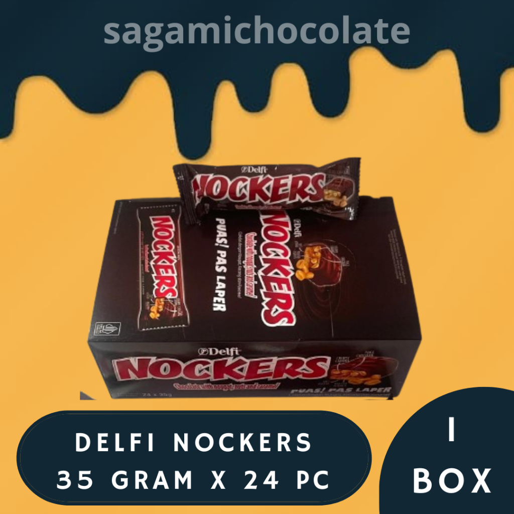 

DELFI MILK CHOCOLATE NOCKERS 35 GRAM 1 BOX ISI 24 | COKLAT NOCKERS