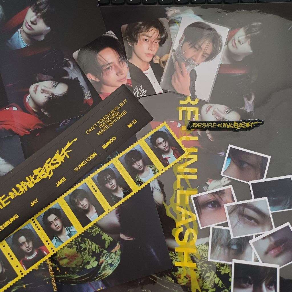 ALBUM ENHYPEN DESIRE:UNLEASH YOU VERSION. JUNGWON HEESEUNG JAY JAKE SUNGHOON SUNOO NI-KI