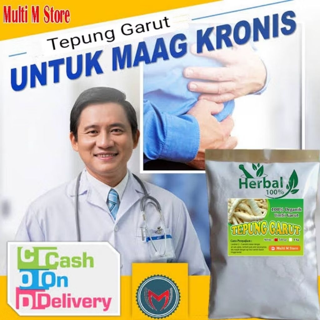 

Tepung Garut | Pati Garut Kualitas Premium 500 Gram | Efektif Atasi Maag Dan Asam Lambung