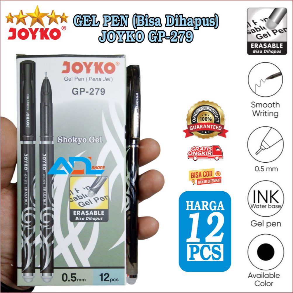 

Pena Bisa di Hapus GEL PEN JOYKO PENA GEL BISA DIHAPUS - Erasable Gel Pen GP 279