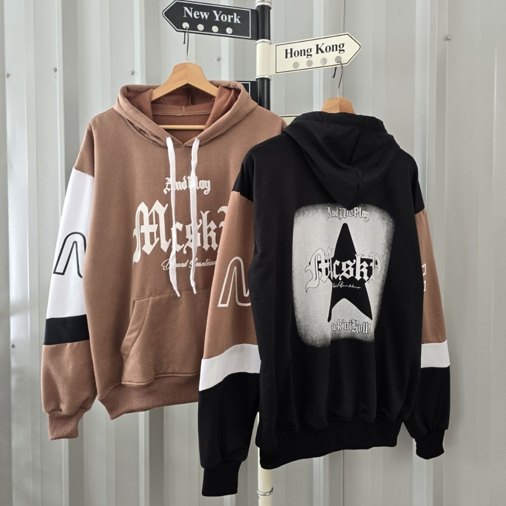( isi 2 pcs) Terbaru jaket hoodie AND PLAY HOODIE / Jaket couple pasangan terbaru / sweater couple p