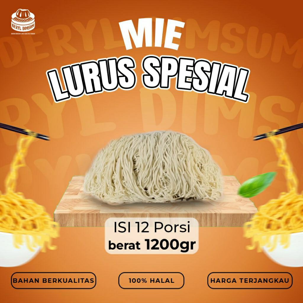 

Mi bulat Sepesial Telur Ayam | Untuk Mi Ayam, Bakmi dll | Isi 12 porsi Berat 1.200 Gram