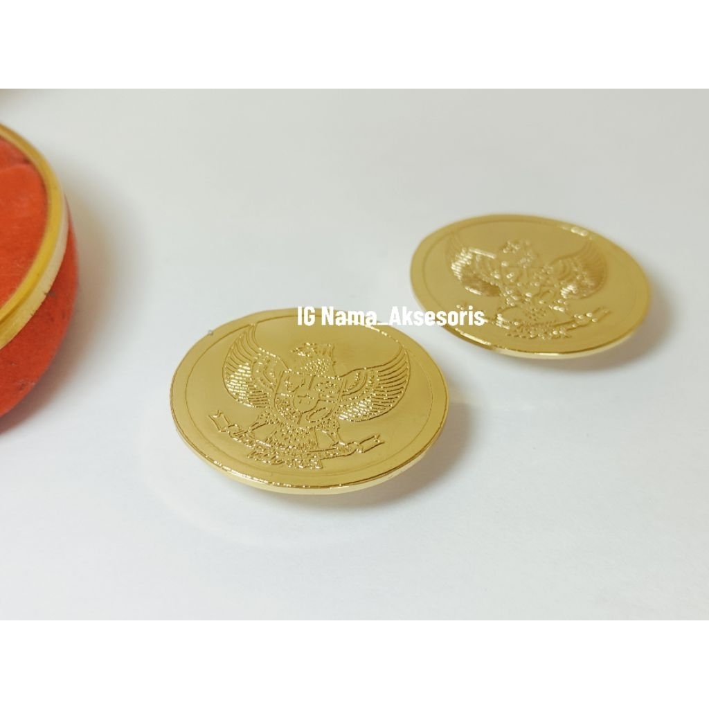 (ready stok) bros pin premium logo garuda lapis emas