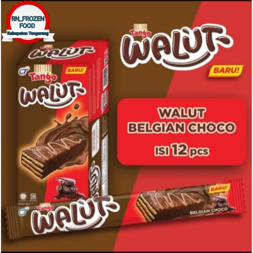 

WAFER TANGO WALUT BELGIAN CHOCO | 1 BOX ISI 12's