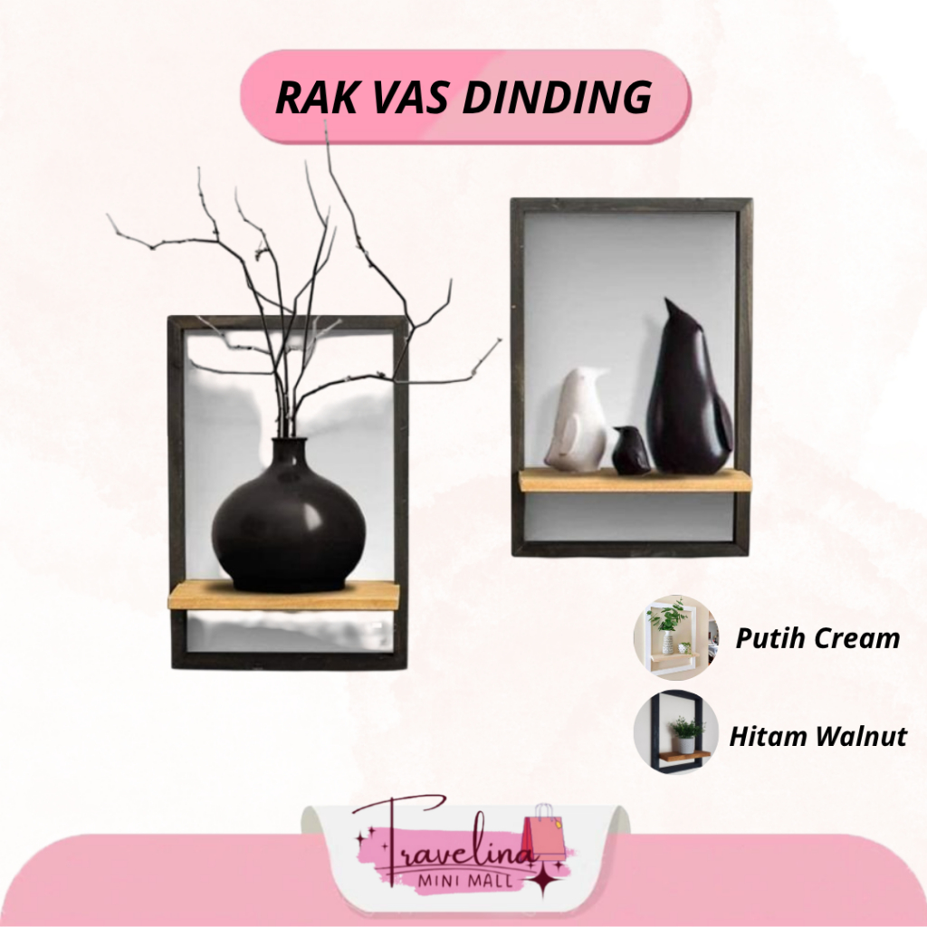 TERMURAH Rak Dinding Vas Bunga Minimalis Industrial Rak Home Decor