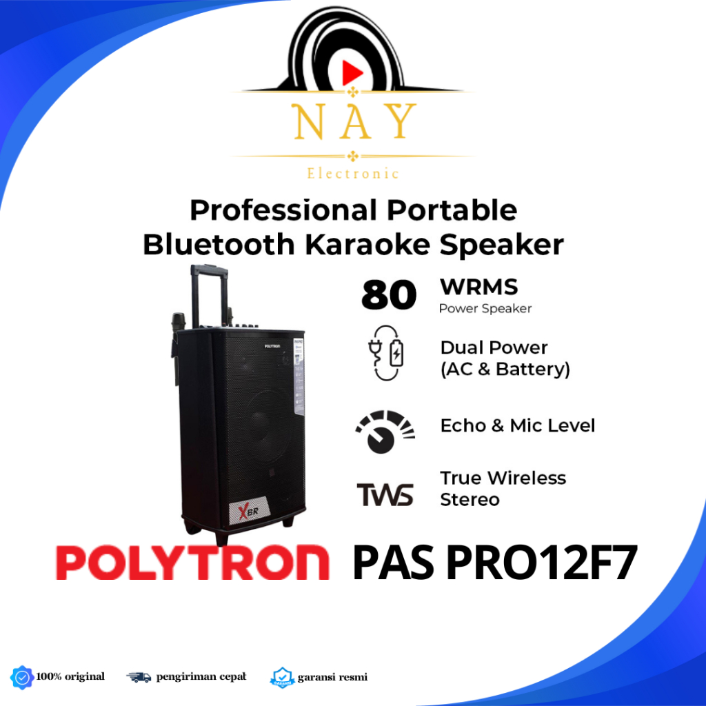 POLYTRON Professional Portable Active Speaker PAS PRO 12F7 12" 12 inch / Speaker Portable Polytron