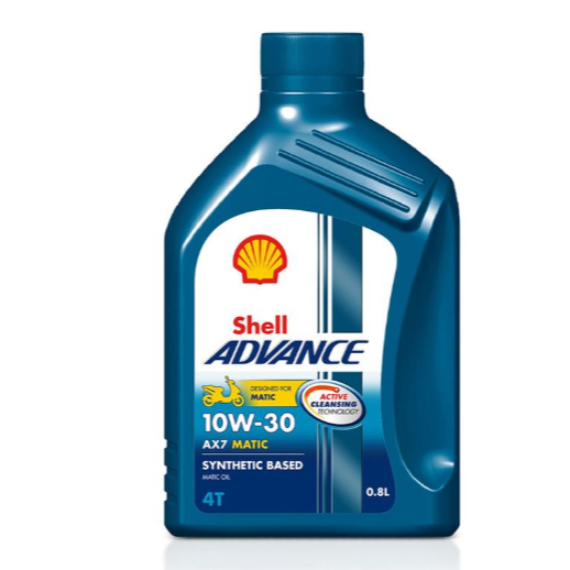 oli SHELL Advance AX7 Matic 10W-30 0.8L / Shell Advance AX7 Matic kemasan perbotol