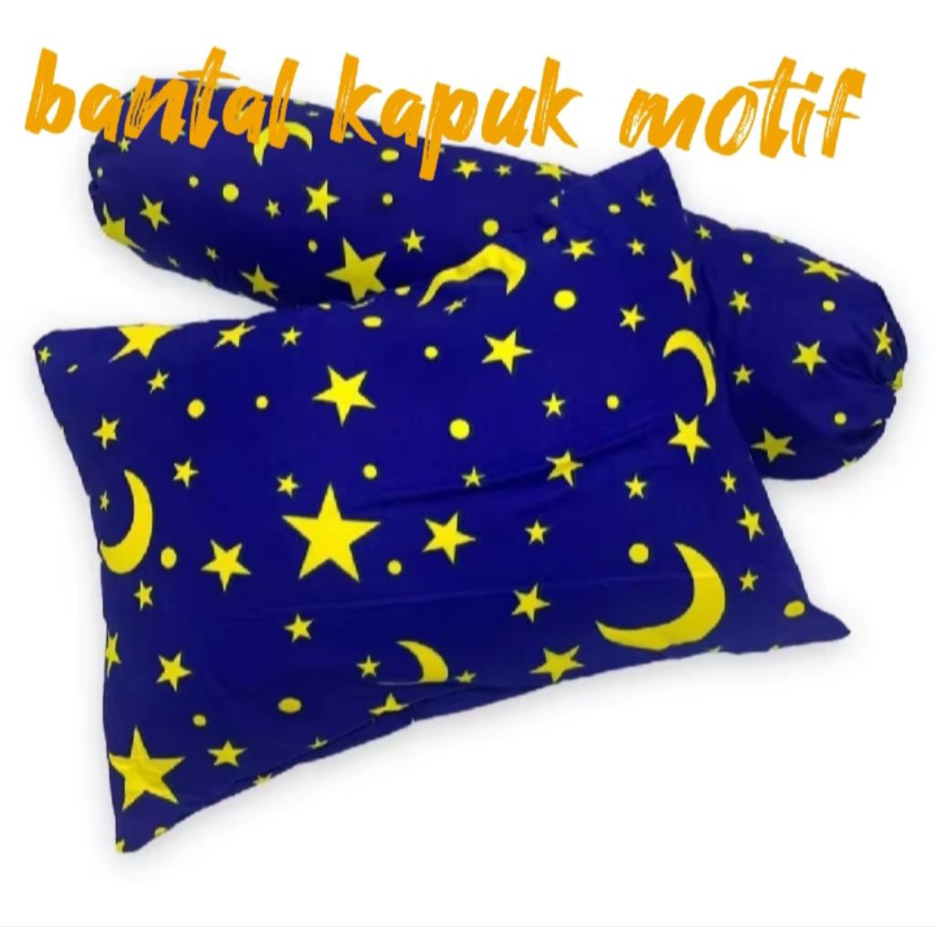 Bantal kapuk motif | bantal guling kapuk asli| bantal kapuk asli 100%
