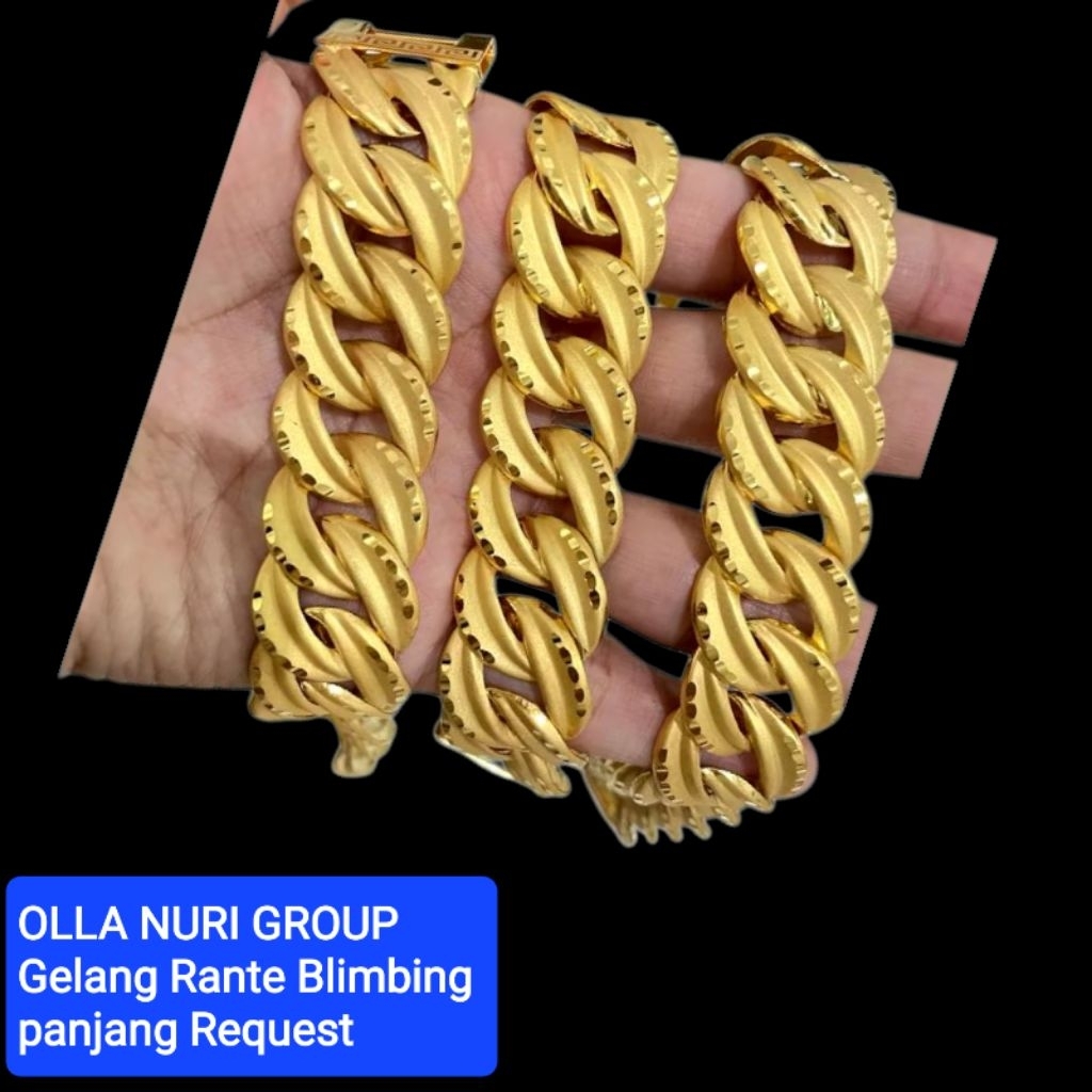 Gelang Rante blimbing Emas Muda Kadar 15% (10 gram)