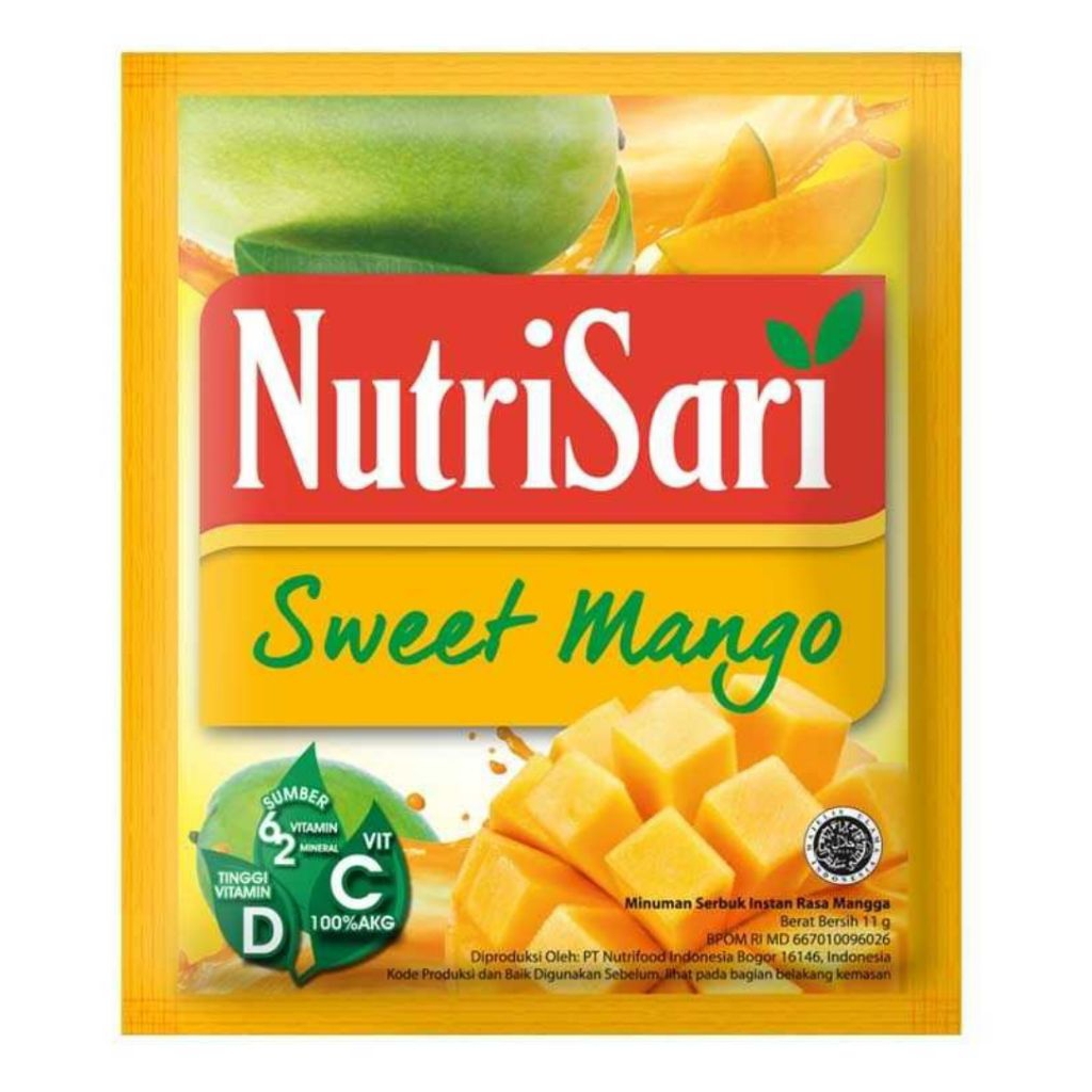 

NutriSari Sweet Mango 1 pack / 4 renceng