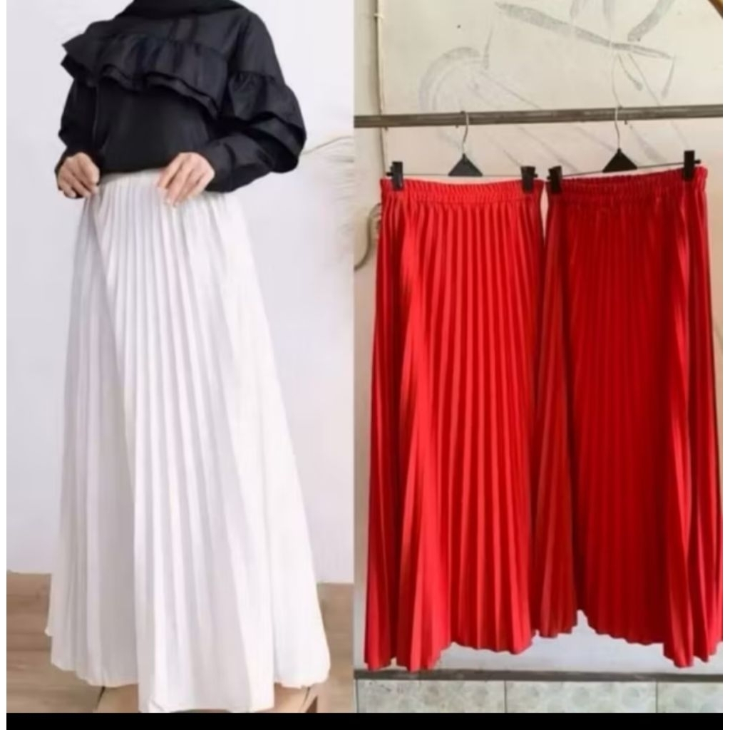 ROK PLISKET MERAH PUTIH 17 AGUS/ROK PLISKET JUMBO PREMIUM