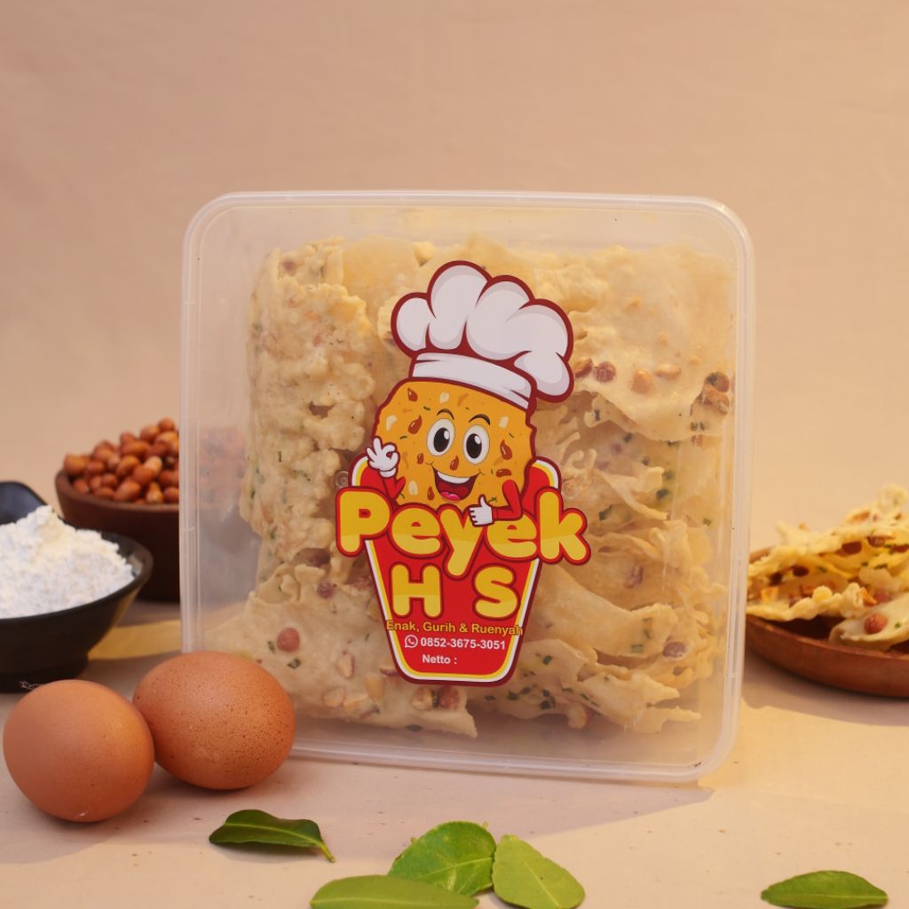

PEYEK HS - Rempeyek Varian Kacang Tanah ( Toples 3000 ml ) LARGE, Enak, Gurih, & Renyah