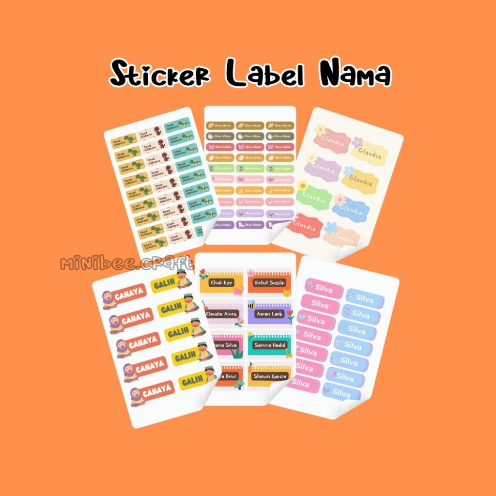 

STICKER LABEL NAMA CUSTOM|STICKER LUCU